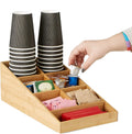 Factory Direct Sale Bamboo Coffee Storage Box Bamboo Paper Cup Storage Box Desktop Candy Box CNLF