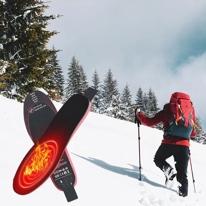Custom Remote Control Winter Electric Rechargeable Usb Heated Insoles