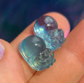 Hand-carved Drilled Semi-precious Aquamarine Mini Fengshui Rabbit for Lucky Bracelet Pendant Charms DIY  Pixiu Loose Beads