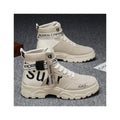 Mens Boots Hot Selling Item British Style Casual Mens New Autumn Versatile Round Toe Frosted High Cut Non-slip Work Shoes