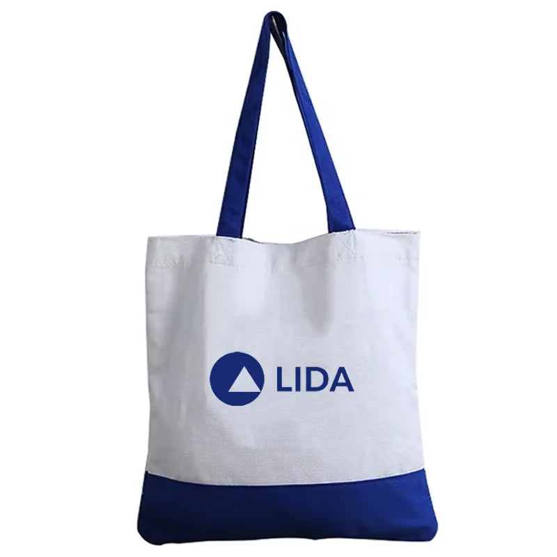 Wholesale Custom Printed Cotton Canvas Shopping Tote Bag Eco-friendly Gift Packaging Bag