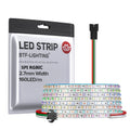 2.7mm Ultra Narrow 12V 5V WS2812B Individually Addressable IP30 160 LEDs/m SMD 0807 SPI RGBIC Programmable Digital Led Strip