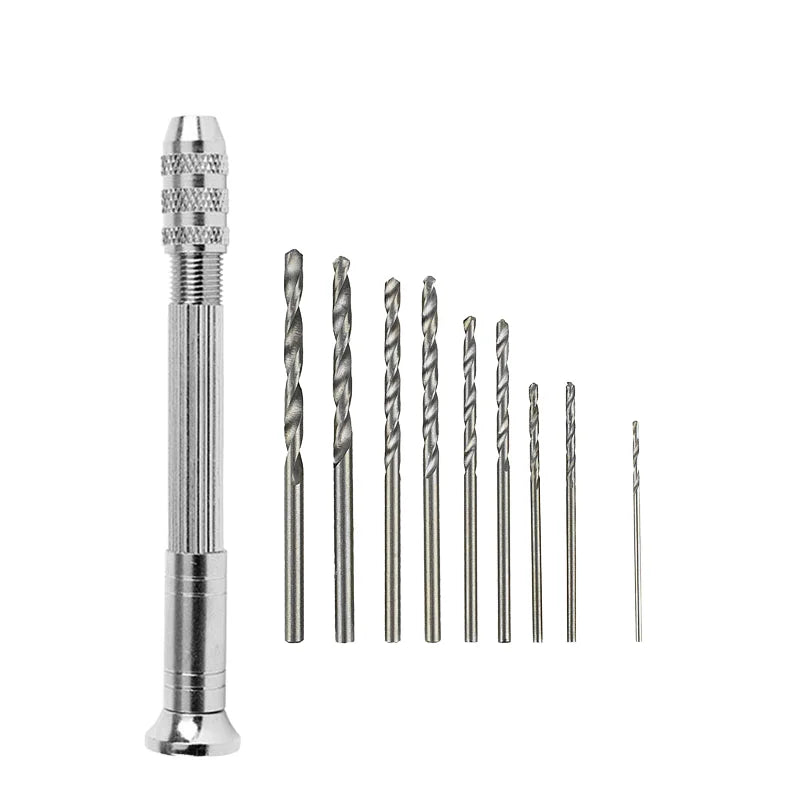 Mini Punch Drill 0.5-3.2mm Four-Head Walnut Model Carbon Steel Multilayer TiCN/TiN Hand Twist Drill for Steel Customized