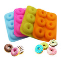 6 Cavity Round Shape Nonstick Cake Tools Silicone Doughnut Mold for Chocolate Cake Cheese Baking Pan