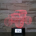 Tractor Led 3d Lamp Creative Party Decor Kids Lamp Alarm Clock Children Night Light with Remote
