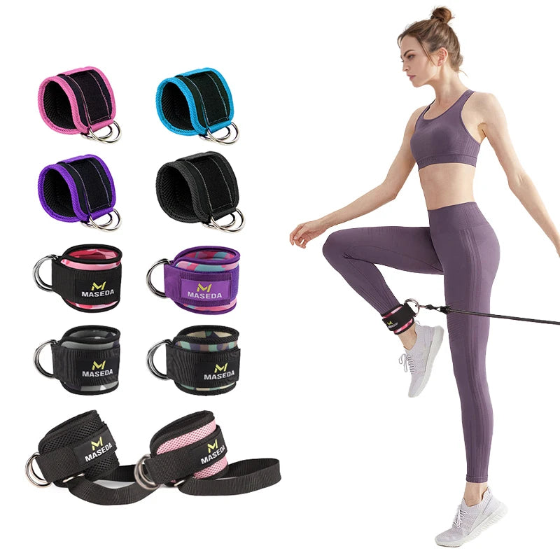 KS-1040# Adjustable Ankle Buckle Support Straps With Double D-Ring Legend Fitness Ankle Strap for Cable Machines