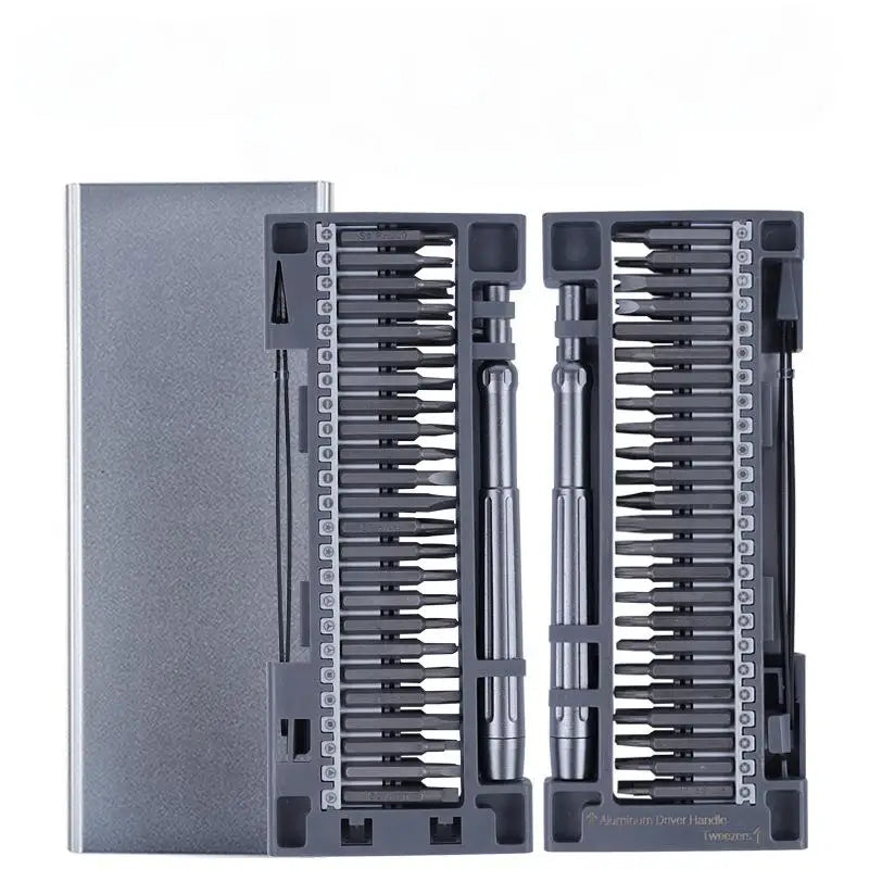 50 in 1 Precision Screwdriver Bit Set Magnetic Multi-specification Batch Head Aluminum Handle Industrial Grade Phone Repair Set