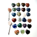 Hot Lovely Heart Shape Rhinestone Jade Natural Stone Crystal Gemstone Hairpins for Women Girl Hair Accessory
