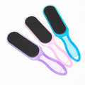 FOCSTAR Large Size Double Sided Foot File Callus Remover Scrubber (BT7075) Plastic + Sandpaper Blue/Pink 24cm Durable Customized