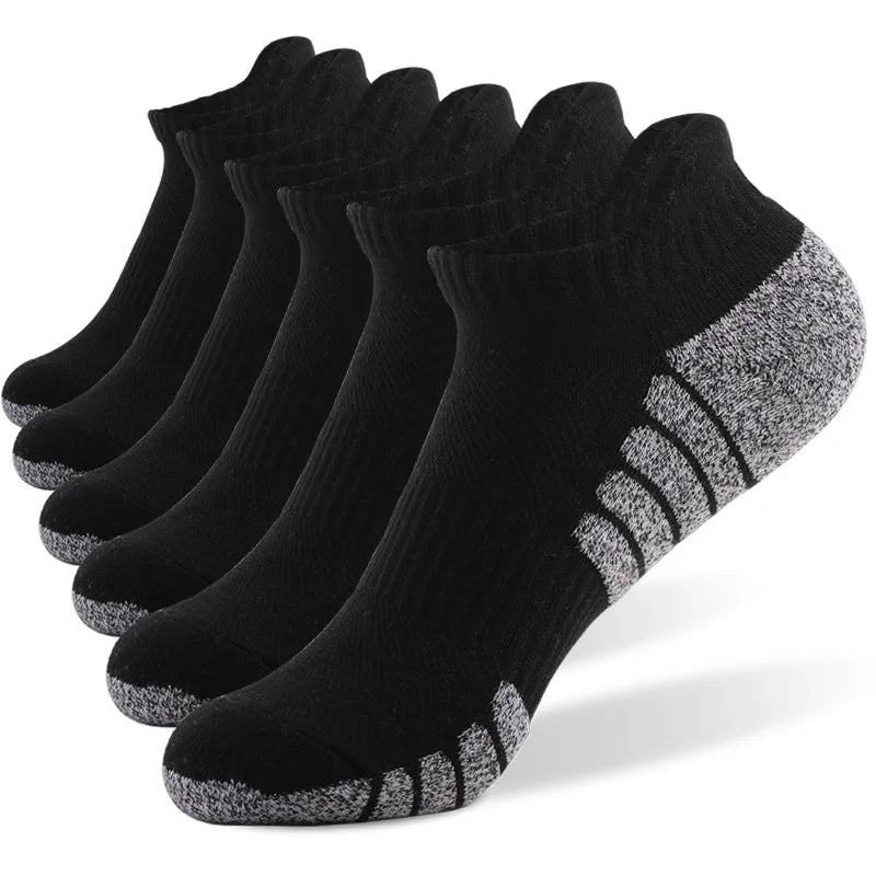 High Athletic Autumn Striped Thick Basketball Socks Cushion Breathable Quick Dry Sweat-Absorbent Custom Logo Short Tube Design