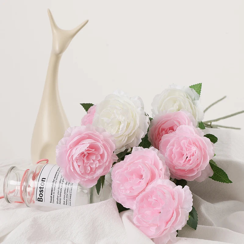 3 Head Foreign Peony for Home Decor Cheap Wholesale Artificial Flower