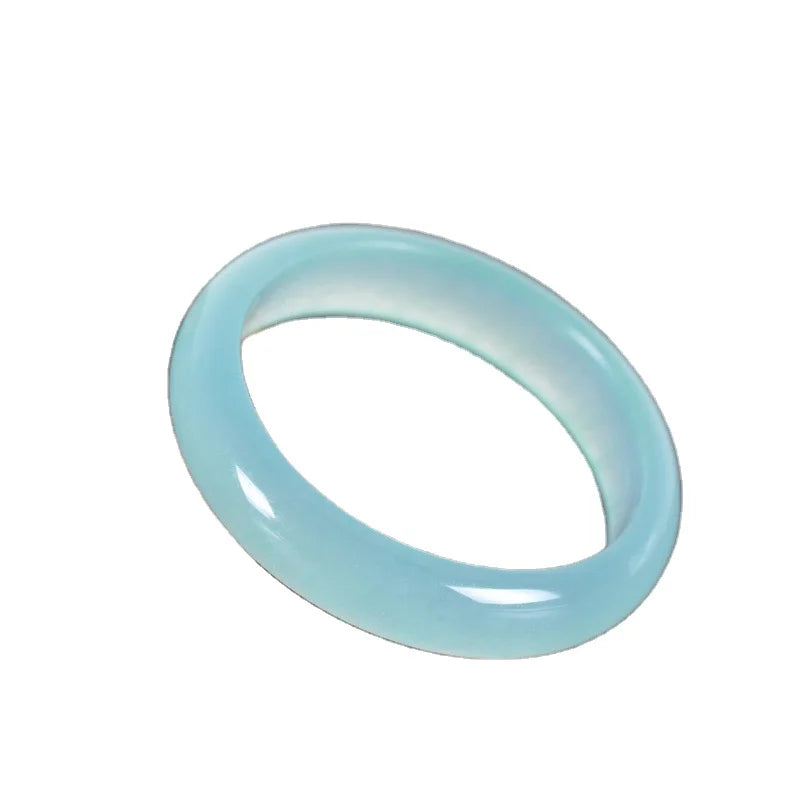 Myanmar Ice  a Jade Jade Bracelet Light Green Quartzite  Ladies Jade Bracelet