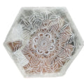 Wholesale Natural Selenite Slice Carved Tree of Life Selenite Plate crystal laser grid