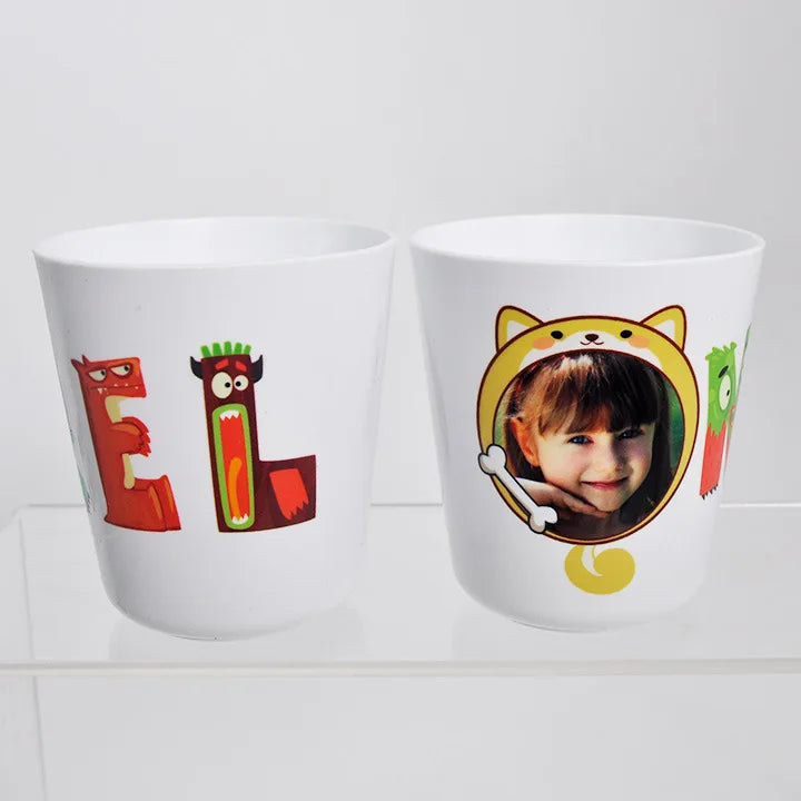 8oz Plastic Cup Sublimation Blanks Mini Jar Children Cone Custom Photo Printing Logo Creative Gifts Kids Mug
