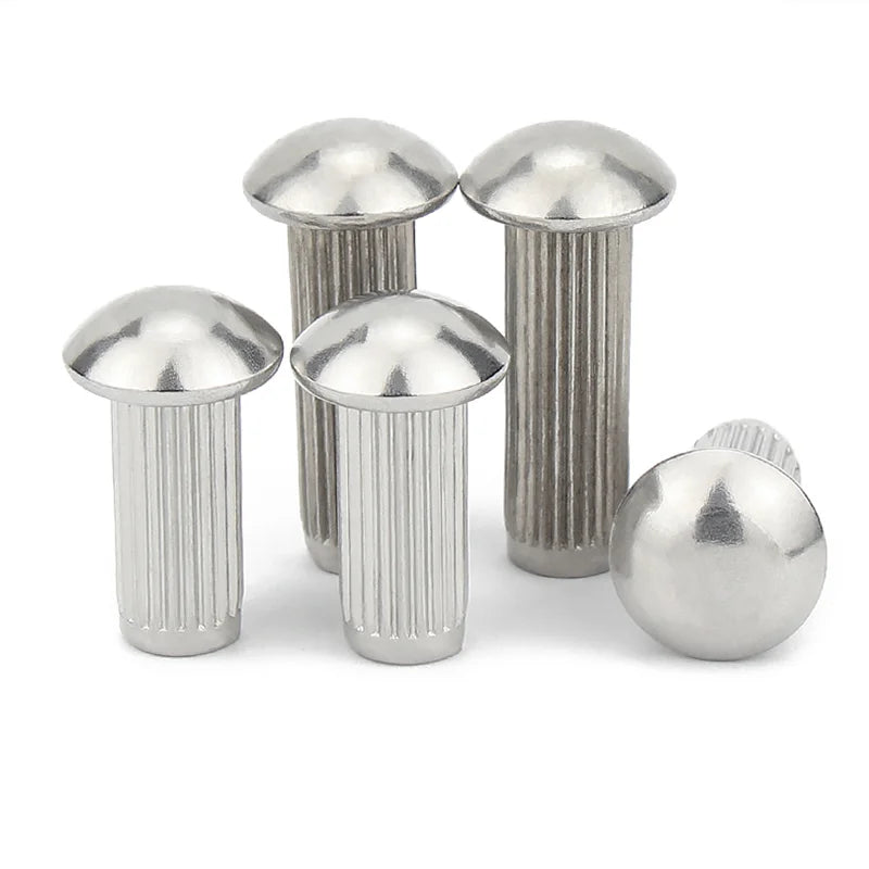 Stainless Steel Round Head Solid Rivet Knurled Rivet for Nameplate