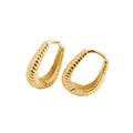 Nagosa Vintage 925 Sterling Silver Gold Vermeil Twist Chunky Huggie Hoop Earrings for Women