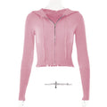 Summer Casual Women's Knit Sweater Two Piece Sets Hoodie and Flare Pants Track Suit