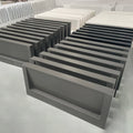 Modern Design Concrete Grey Wall-Hung Counter Top Basin Large Size Rectangular Washbasin with Drainer Oval Shape
