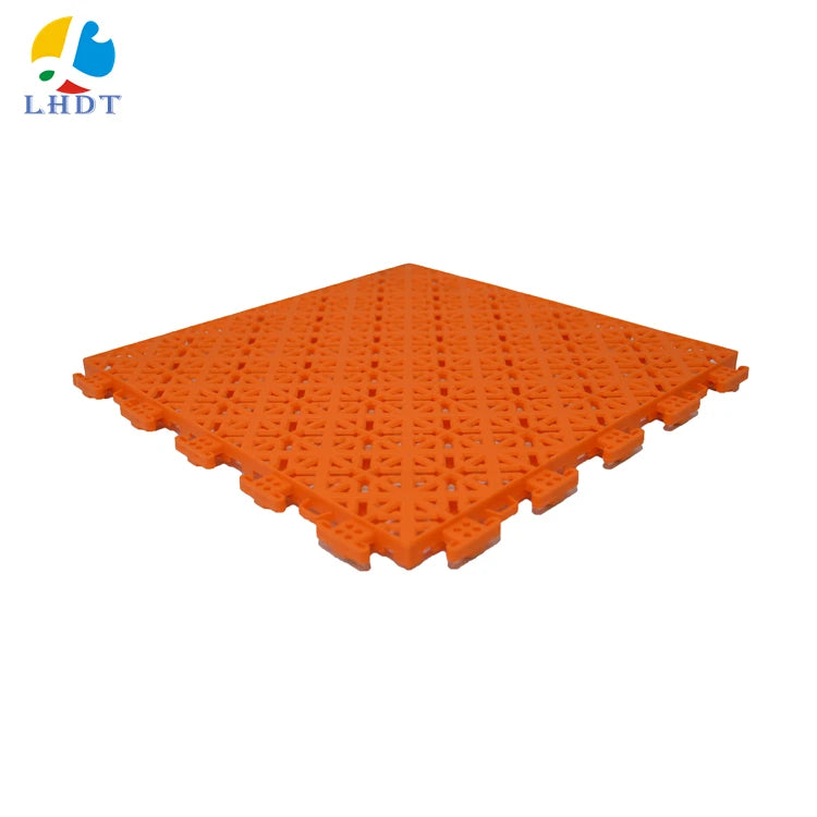 Interlock Suspended Plastic Flooring Tiles Backyard Decking Floor square Floor with Buffer Cushion