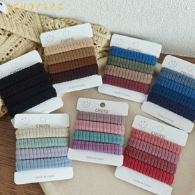 Hot Selling Simple 4PCS Elastic Hair Ties Soft Thick Towel Loop Versatile Colorful Rubber Bands Hair Girls Accessories