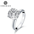 Solitaire White Ring 9mm 2.65CT Round Cut S925 Sterling Silver Solitaire Wedding Ring Band for Women