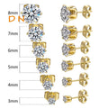 Dina Wholesale Fashion Kids Children Simple Design Minimalist Six Claws Zircon Stone Stainless Steel Earrings Studs Jewelry