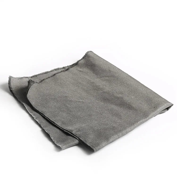 High Strength Breathable Anti Static Emf Shielding Conductive Stainless Steel Fiber Fabric Metallic Yarn Woven Cloth Garment Car MegaBDM