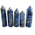 Wholesale Natural Crystal Point Wand Blue Sodalite Tower for Healing