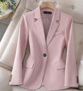 S-4XL Fashion One Button Long Sleeve Professional Small Suit Formal Women's Work Coat blazer