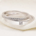 Jewelry Gift Engagement Wedding China Wholesale Minimalist Cubic Zirconia 925 Sterling Silver Couple Ring for Boy Girl