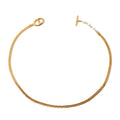 Lady Simple Charm Choker Snake Bone Chain Necklace Gold Vacuum Plated Real Pearl Customizable Brass Bohemia Style for Party Gift