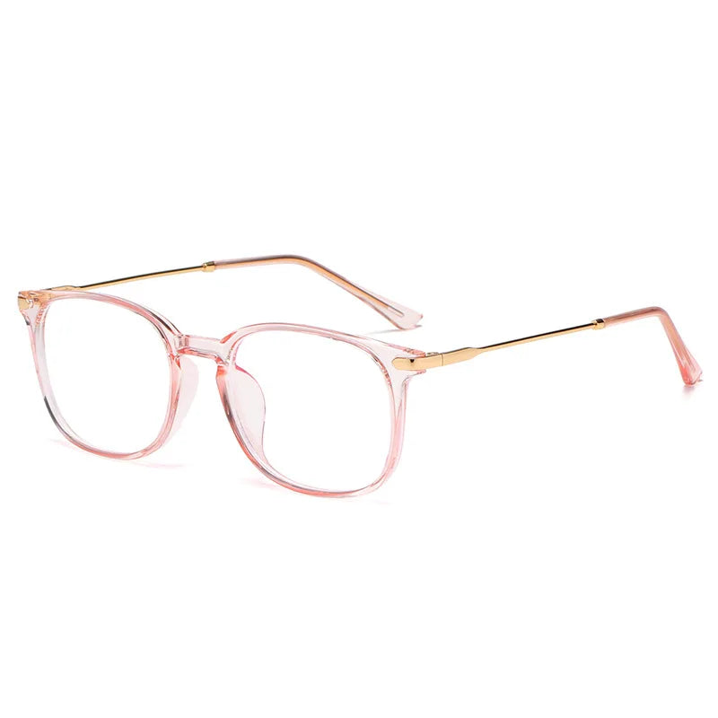 2024 TR90 Computer Glasses Ready to Ship Transparent pink Cheap Anti Blue Light Protect Glasses for Men