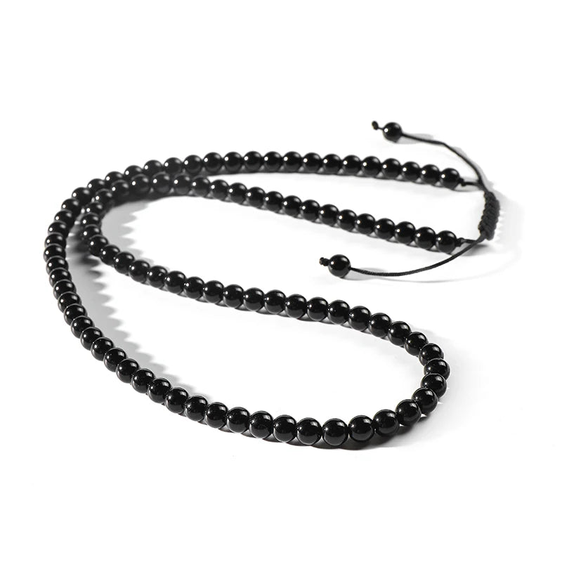 Handmade 6mm Macrame Multi Wire Wrapped Gemstones Birthstone Jewelry Necklace Natural Stone Beaded for Men Women
