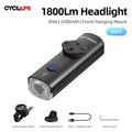 CYCLAMI 1800lm Super Bright Aluminum Alloy Bike Light 4 Modes 2 Installation Methods IPX6 Waterproof Rechargeable Bicycle Lamp
