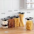 460ml Kitchen Countertop Lid Airtight Plastic Stackable Kitchen Organizer Silicone Kitchen Organizer Jars