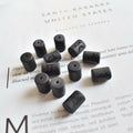 MECYLIFE 12 Zodiac Beads Charms for Jewelry Making Black Barrel Beads Zodiac Sign Bracelet Jewelry DIY Accessory