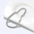 RINNTIN SB65 Fashion 2020 Jewelry 925 Sterling Silver 3.0mm Mesh Popcorn Chain Bracelet for Women Men