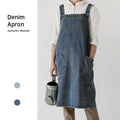 Denim Cotton Canvas Cross Back Kitchen Garden Square Smock Aprons