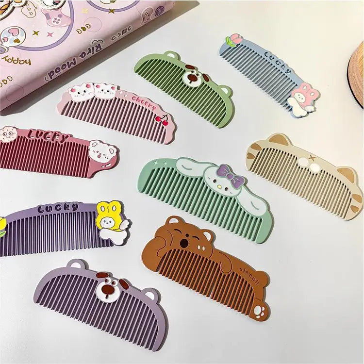Gmagic Fashion Beauty Girls Hair Comb Massage Colorful High Quality Stitch Metal Makeup Comb Women Make up Products for Gift