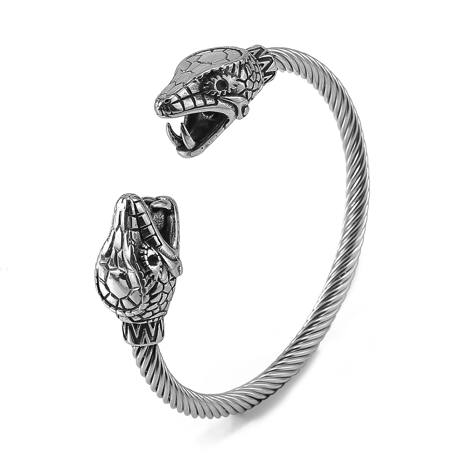 Viking Souvenir Stainless Steel Bangle Armring Men's Viking Bracelet Norse Myth Snake Bracelet Viking Jewelry