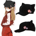 Eva Asuka Anime Langley Fleece Cap Soryu Peaked Theater Cartoon Cat Ear Plush Cosplay Accessories Cap Hat Baseball