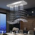 Waved Luxury Crystal Chandelier Pendant Lights Home Decor for Living Room Dining Ceiling Chandelier