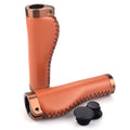 Classic Hand-stitched Leather Handle PU Leather Feels Comfortable  Handlebar Grips Bicycle Handlebar Grips