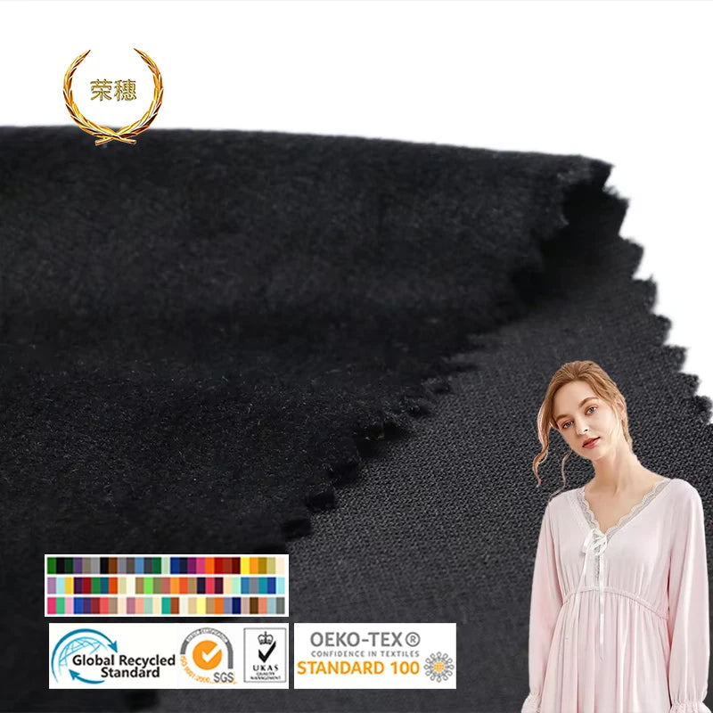 Factory Customizable Direct Selling Single Side Velvet Fabric Super Soft Pajamas Plush Fabric Silver Fox Velvet Fabric