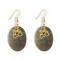 Wholesale 14k Gold Alloy Island Map Shape Pendant Tonga Hawaiian Mop Designer Earrings Custom Jewelry