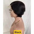 Wholesale Peruvian Pixie 13x4 Transparent Lace Short Orange Cut Human Hair Wigs for Black Women
