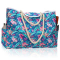 2022 Striped Polyester Casual Tote Cooler Bag with Two Handles for Outdoor Travel and Beach