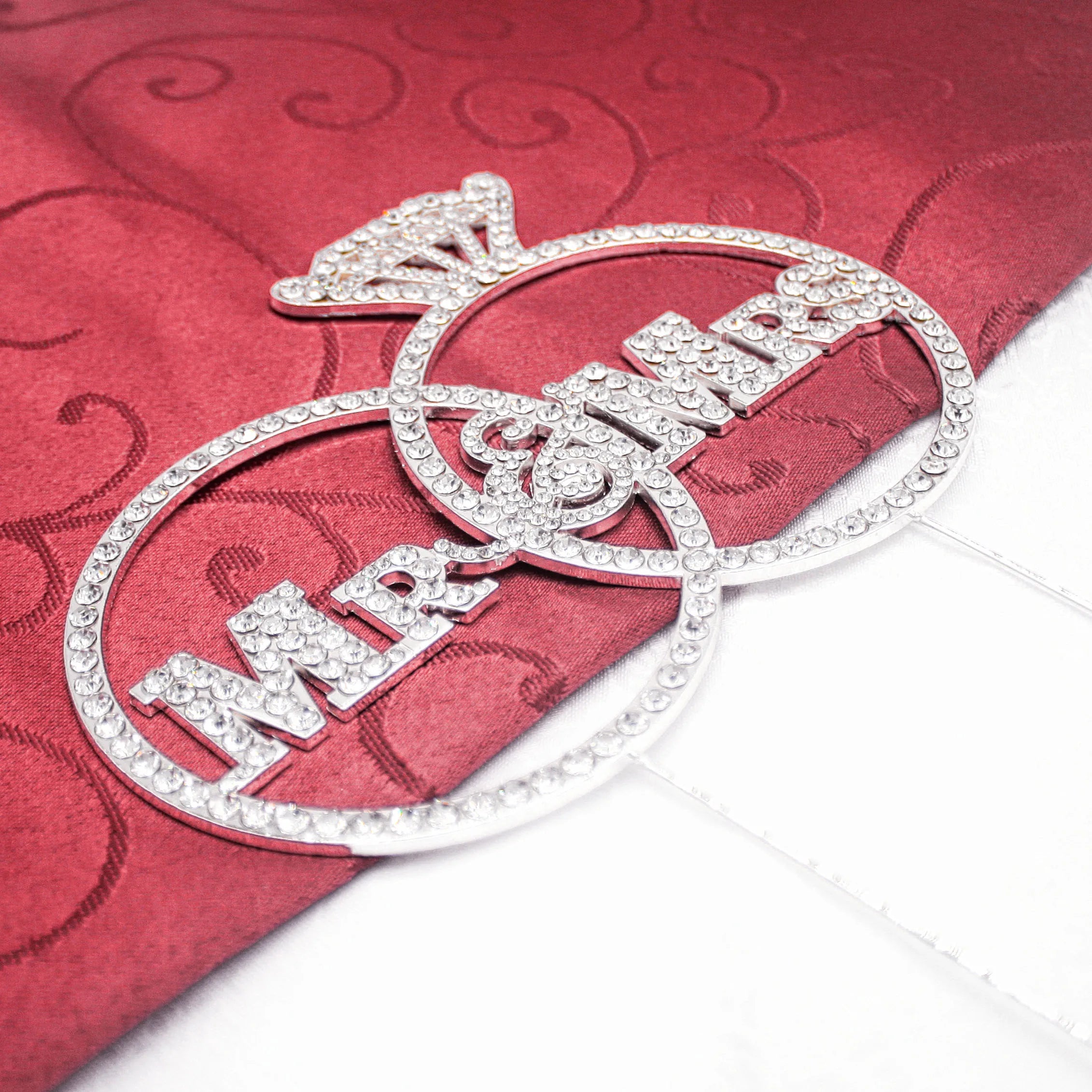 Hot Sale Mr & Mrs Rhinestone Letter Cake Topper for Wedding Valentine's Day Father's Day April Fool's Day Baby Party Decor