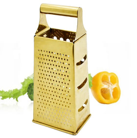 Hot Sales 9 Inch Gold-Plated Stainless Steel Manual Kitchen Grater Durable Vegetable Slicer Cheese Shredder Parmesan Shredder