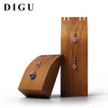DIGU Jewelry Display Rack Vertical Necklace Rack Jade Display Props Creative Solid Wooden Stand Jewelry Window Display Stand